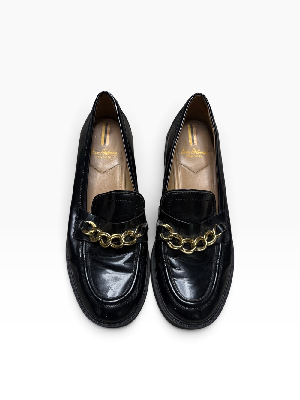 Sam Edelman Buckle Leather Taelor Upper Flats Loafers Chunky Women’s Size 6.5